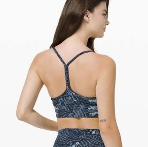 Lululemon Flow Y Bra Long Line Nulu *Indigo Lace Starlight